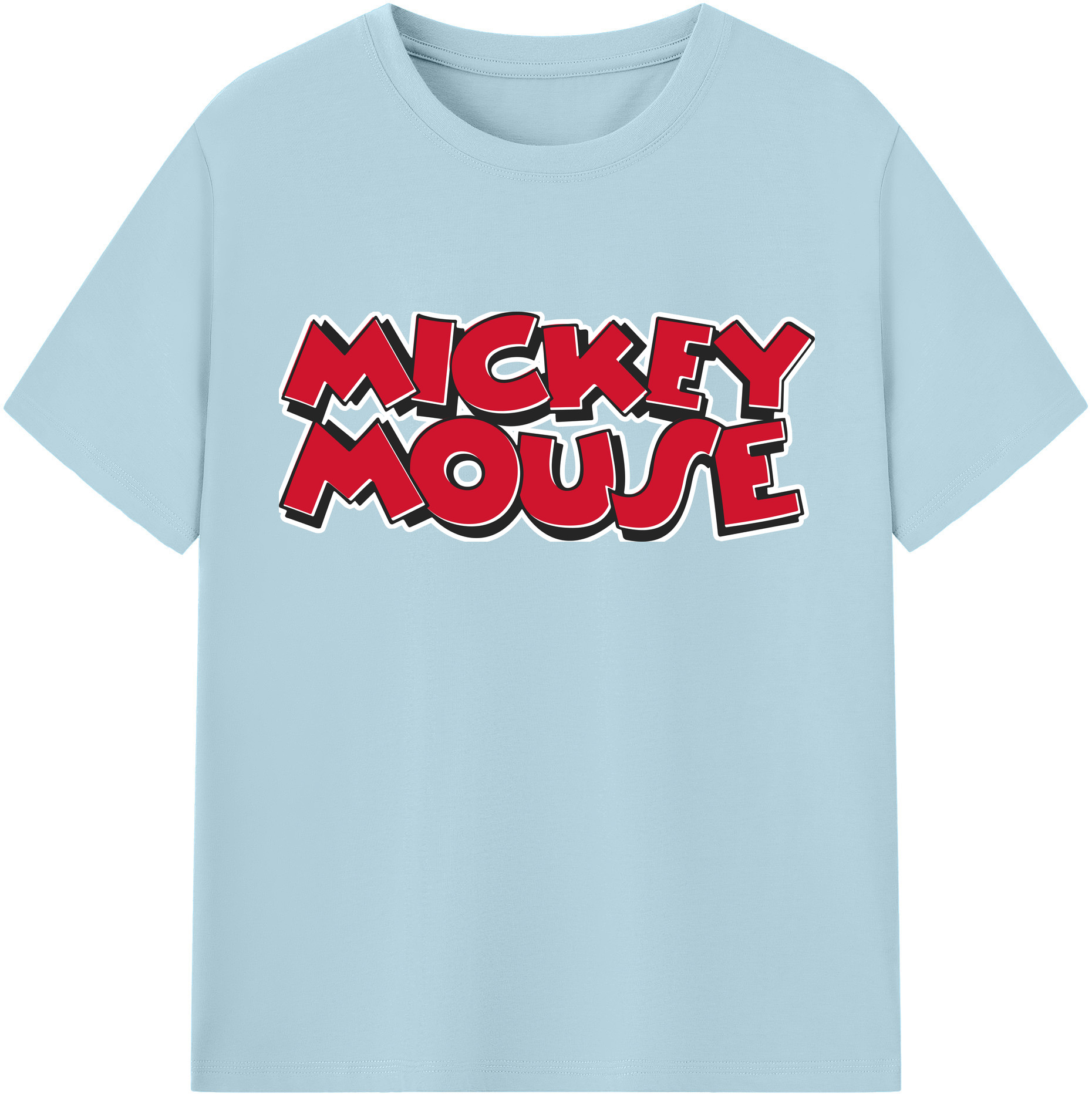 （画像用） ミッキーマウス Mickey Mouse 綿100％半袖Tシャツ（フロントプリント）
